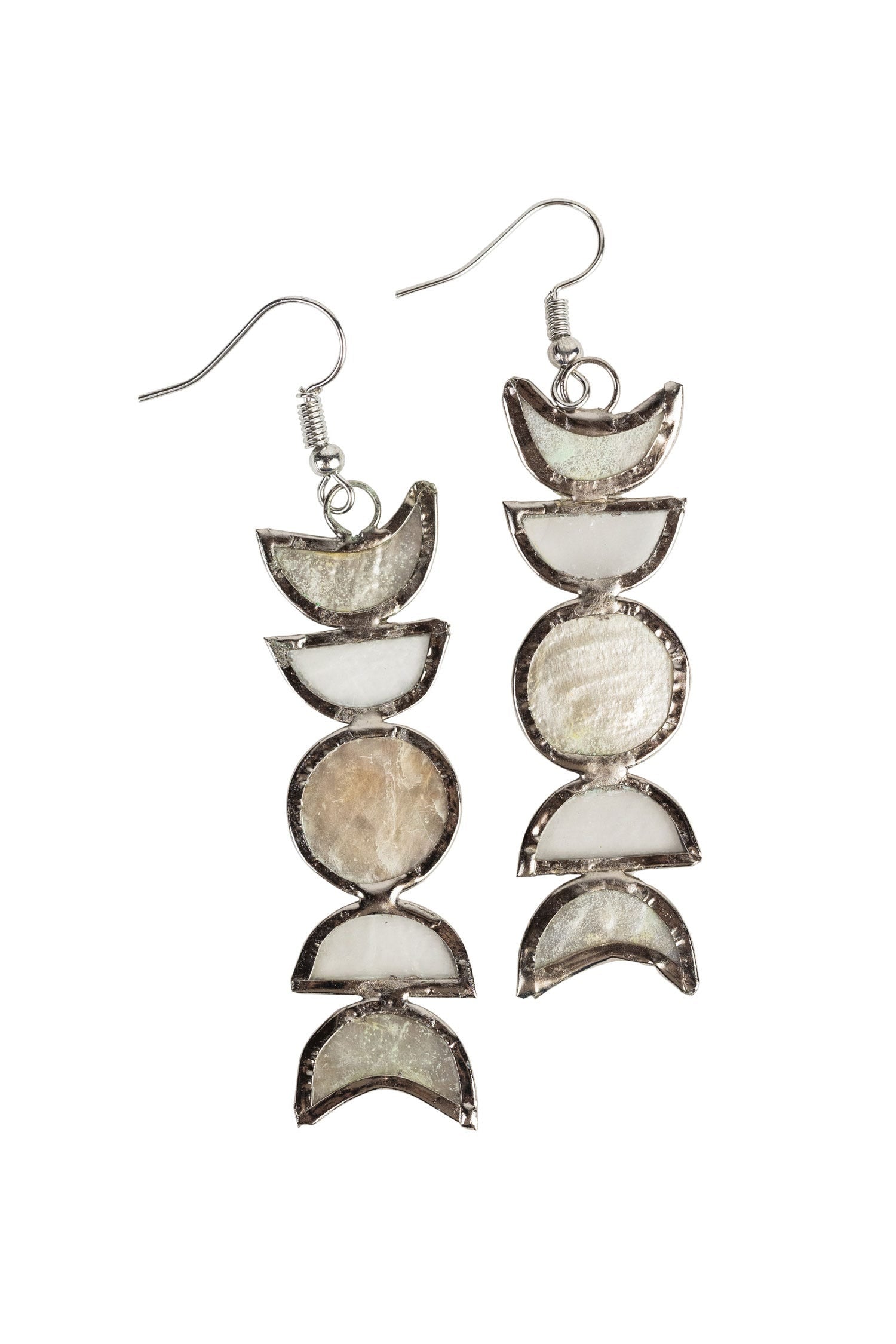Moon Phases Capiz Earrings - Ten Thousand Villages
