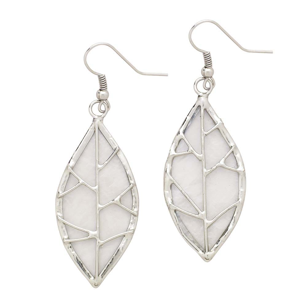 Leaf Capiz Earrings - Ten Thousand Villages