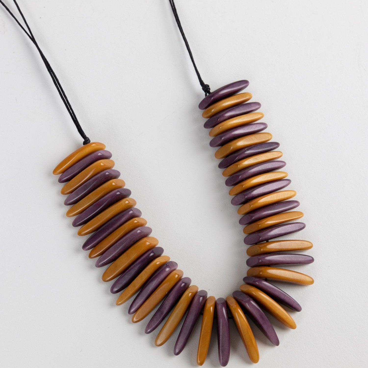 Tagua Slice Bib Necklace - Ten Thousand Villages