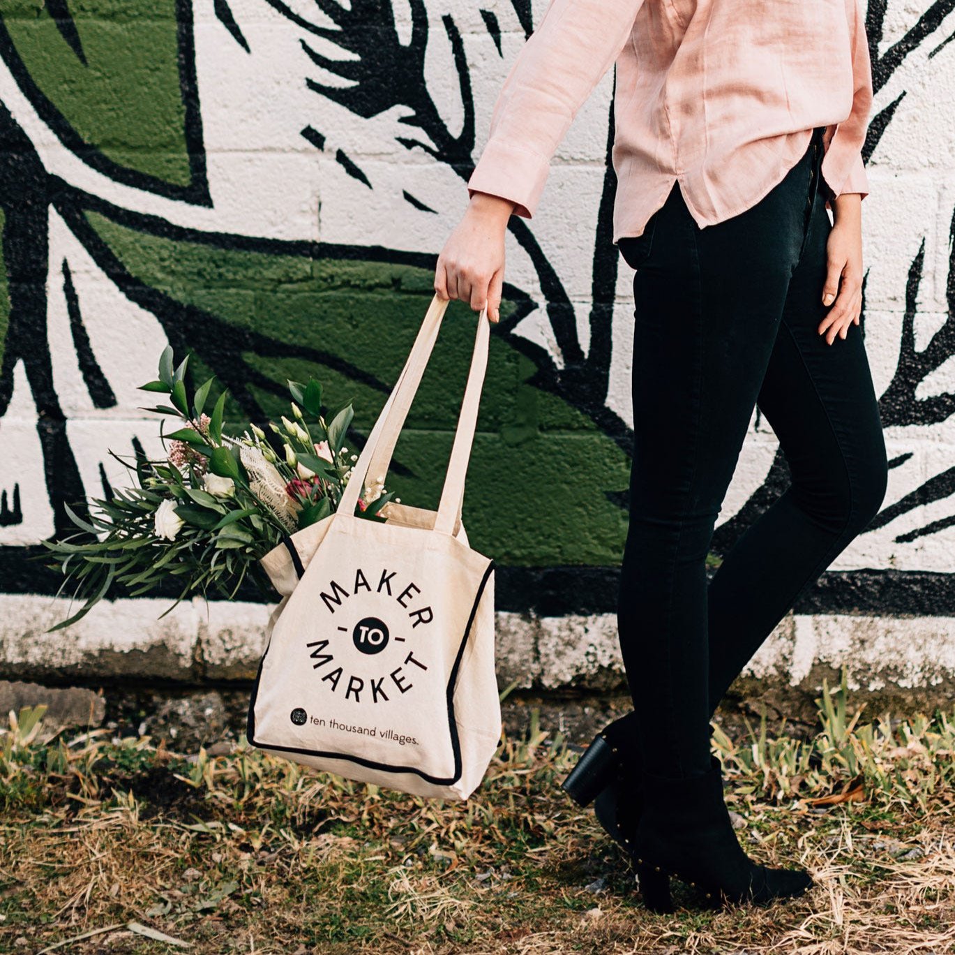 Maker To Market Organic Cotton Reusable Bag - Ten Thousand Villages